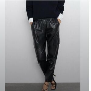 ZARA Faux Leather Pants. Size S